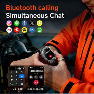 SENBONO AK86 <span class=keywords><strong>Smartwatch</strong></span> da Esterno con Assistente Vocale, IP68, Chiamate Wireless, Monitoraggio Frequenza Cardiaca, Tracciamento del Sonno, Grande <span class=keywords><strong>Smartwatch</strong></span> per Uomo - Product Image 3