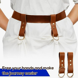 Anillas y ganchos metálicos para faldas de senderismo estilo Renacimiento, hebillas de doble anillo para cosplay, accesorios para cinturones de faldas medievales - Product Image 2