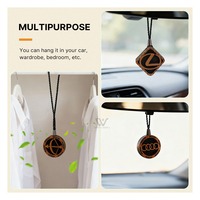 Désodorisant de voiture en bois fait main avec logo personnalisé, rechargeable, base en feutre non parfumée, OEM ODM, faible MOQ, vente en gros
