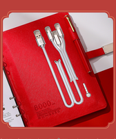 Carnet intelligent en cuir PU avec logo personnalisé, banque d'alimentation numérique IA, assistant quotidien, coffret cadeau d'affaires écologique