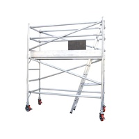 Plateforme mobile industrielle en aluminium de 3,3 m de large avec capacité de charge de 272 kg et diamètre de tube de 50,8 mm