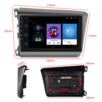 Stereo Navigasi GPS Mobil untuk Civic 2012-2015 Android 13 Wireless CarPlay Android Auto DSP 4G WiFi BT OEM Plug Play Amplifier