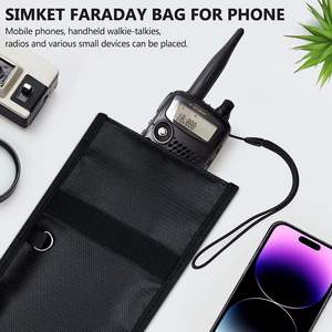 Bolsas Faraday para Teléfonos, Funda Bloqueadora de Señal para Llaves de Auto, Bloqueador de Señal de Celular, Bloqueador de Llaves de Auto/WiFi/RFID/GPS, Cuero PU, Fibra de Carbono - Product Image 5