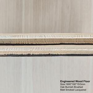 Dễ Dàng Làm Sạch Oak Burnish Chải Matt Sơn Lót <span class=keywords><strong>ELM</strong></span> 3Mm Gỗ <span class=keywords><strong>Veneer</strong></span> Ba Lớp Sàn Thiết Kế - Product Image 4