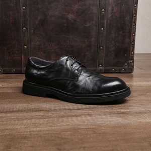 Zapatos clásicos de moda para hombre, calzado Formal, de buena calidad, ligero, piel de terciopelo, Eva, negro, marrón, Oxford - Product Image 5