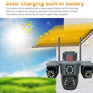 Kamera Surya dengan <span class=keywords><strong>3</strong></span> Lensa 360 Derajat <span class=keywords><strong>3</strong></span>-in-1 Bertenaga Baterai Jaringan Kartu SIM 4G LTE Kamera Keamanan Audio Dua Arah Penglihatan Malam - Product Image 4