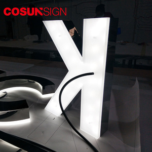 Cosun outdoor advertising led <span class=keywords><strong>font</strong></span> 3d board acrilico ad alta luminosità retroilluminato acrilico 3d led letter sign - Product Image 4