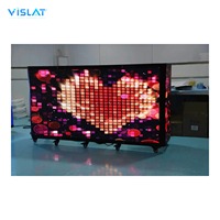 Écran de cabine DJ portable VISLAT Ultimate pour postes de travail mobiles et événements – Table d'affichage LED compacte GOB couleur intégrale