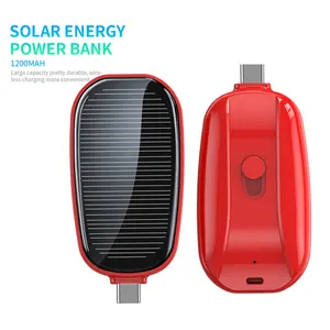 Professional Factory Waterproof And Dustproof 1200Mah Mini Solar Mobile Power Bank For Mobile Phone