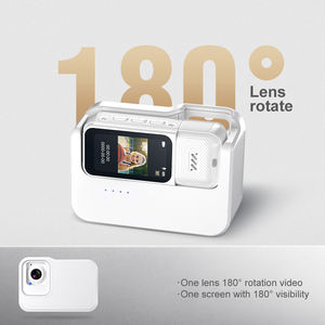 Mini <span class=keywords><strong>caméra</strong></span> à écran tactile à 180 degrés <span class=keywords><strong>avec</strong></span> étui de charge pour <span class=keywords><strong>vlog</strong></span>, course à pied, cyclisme, randonnée, aventure en plein air - Product Image 3