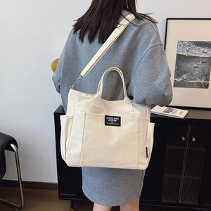 定制大号时尚斜挎帆布肩包手提包棉质手提袋内袋 - Product Image 2