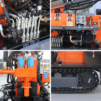 Petit kit de forage rotatif monté sur chenilles diesel avec moteur, forage de puits d'eau jusqu'à 180 m maximum