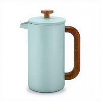 Théière à double paroi en acier inoxydable de qualité supérieure, 800 ml, 1000 ml, de qualité alimentaire, pour la maison, pression française