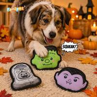Famipet Fabricant Grossiste Nouveau Jouet pour Chien en Peluche Sonore et Froissée, Motif Monstre Thème Halloween, Doux et Rembourré