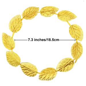 Bandeau grec Costume Couronne de laurier <span class=keywords><strong>romain</strong></span> Couronne Bandeaux feuille d'or pour femmes hommes Accessoires de coiffure - Product Image 2