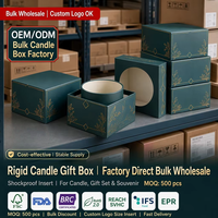 Boîte à bougies carrée rigide empilable OEM ODM |   FSC BRC FDA 35 % de réduction sur les frais de transport |   Emballage cadeau en gros pour chaînes de magasins, MOQ500