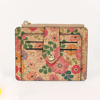 Dompet Multi fungsi fesyen antik ultratipis dompet koin kustom Portugis gabus tas ritsleting tempat kartu kredit
