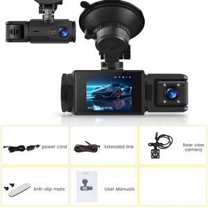กล้องติดรถยนต์ไร้สาย Podofo WiFi 3 ช่องทาง บันทึกภาพหน้า-ในรถ-หลัง ความละเอียด Full HD 1080P หน้าจอ IPS 2 นิ้ว มองเห็นในเวลากลางคืน ตรวจจับความเคลื่อนไหว บันทึกแบบวนซ้ำ ขายส่ง - Product Image 6
