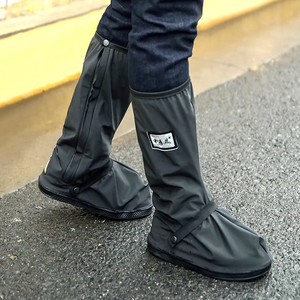 Couvre-chaussures en PVC Long antidérapant pour <span class=keywords><strong>moto</strong></span>, couvre-chaussures de <span class=keywords><strong>pluie</strong></span> antidérapants pour randonnée, housse de botte étanche réutilisable avec réflecteur - Product Image 5