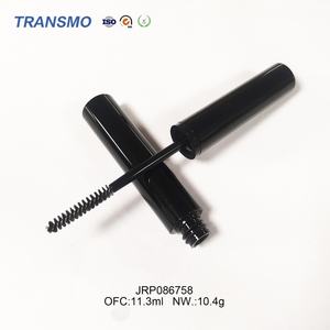 Tubos de Rímel Negros Personalizados de 10 ml con Envase Dorado y Peine, Botella de Envase Cosmético Reciclado - Product Image 3