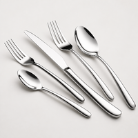 Ensemble de couverts de haute qualité en acier inoxydable 304, finition miroir, couteau, fourchette, cuillère, pour restaurant, hôtel