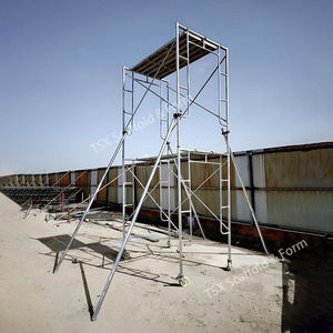 Andamio de Marco en H resistente, fácil instalación y alta seguridad-Diseño de paso | Altura ajustable para construcción y pintura - Product Image 3