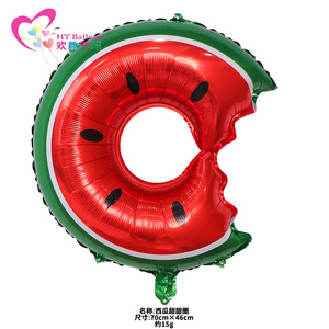 Watermelon Popsicle Balloon 87.5cm39cm Party Decoration Birthday <b>Cartoon</b> Aluminum Foil Balloons - Product Image 2