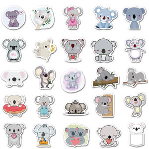 50 autocollants mignons de <span class=keywords><strong>koala</strong></span> animal, graffiti, pour skateboard, guitare, PVC, imperméables, pour décoration - Product Image 5