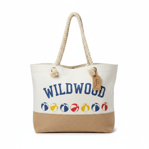 Wildwood กระเป๋าชายหาด13 "X19" คอลเล็กชั่นฤดูร้อน48ชิ้น/CS ปรับแต่งโลโก้เปิดปิดลายตกแต่งผ้าฝ้ายผ้าใบ - Product Image 4