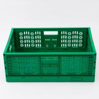 Caisses de rangement pliables en plastique ventilées en grille PP pour fruits et légumes, paniers pliants en plastique pour supermarché et déménagement