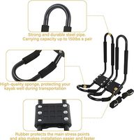 Cadre en acier réglable/pliant Kayak barres de toit accessoires de montage supérieur de voiture