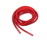Cordon tressé rond en polyester coloré de 135 cm et 5 mm, écologique, pour sacs, chaussures et fournitures de couture de vêtements