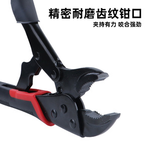 Adjustable Locking Pliers 1 In Jaw Serrated Chrome Vanadium Steel Industrial Grade Manual <b>Clamping</b> Tool Set - Product Image 2