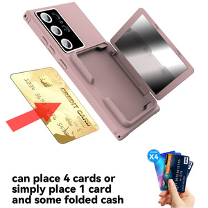 เคสโทรศัพท์กันกระแทกพร้อมกระจกแต่งหน้าแบบ 2 in 1 รุ่นใหม่ล่าสุดปี 2025 พร้อมช่องใส่บัตร สำหรับ Samsung - Product Image 2