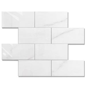 Classique moderne brillant blanc Carrara grande <span class=keywords><strong>dalle</strong></span> bâton <span class=keywords><strong>sur</strong></span> SPC métro <span class=keywords><strong>carrelage</strong></span> produits de bricolage élégant peler et coller <span class=keywords><strong>vinyle</strong></span> dosseret - Product Image 1