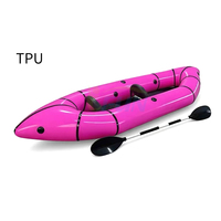 Packraft d'aventure gonflable en TPU, kayak deux places pliable pour camping, flotte de location et clients des stations lacustres