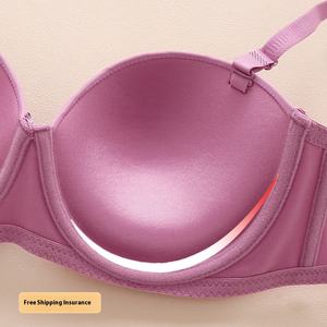 Sujetador de media <span class=keywords><strong>copa</strong></span> para mujer transfronterizo Color sólido Transpirable Suave con aros Sujetador push-up Sexy <span class=keywords><strong>Busto</strong></span> grande Minimización <span class=keywords><strong>Copa</strong></span> <span class=keywords><strong>C</strong></span> - Product Image 3