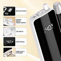 Grand écran LED pour meuble de manucure et pédicure professionnel, perceuse à ongles électrique portable rechargeable à faible bruit