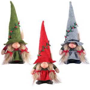 Nouvelles décorations de Noël dans le style ancien de l'homme de la forêt, ornements de lutin nain à gros nez, ornements de poupée goblin - Product Image 5