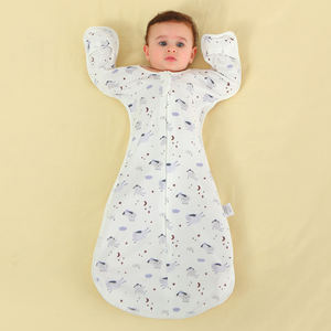 Lange Ärmel Warmer Winter Großhandel Swaddle Schlafsack Tier muster 2-Wege-Reißverschluss Säuglings schlafsäcke - Product Image 3