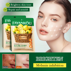 Masques faciaux coréens OEM FAYANKOU en marque privée, produits de soin de la peau, masque facial fonctionnel éclaircissant et blanchissant à la citron - Product Image 3