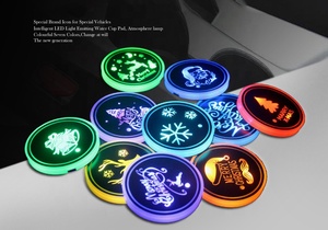 <span class=keywords><strong>Posavasos</strong></span> Redondos Personalizados con Logotipo, Acrílicos, con Luces LED de Colores, Ecológicos, para Bebidas, Promocionales y Económicos para Navidad - Product Image 6