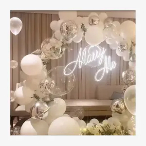 Mr&Ms & Marry Me &Better Together Weeding Decoration led neon sign pure white color custom outdoor use