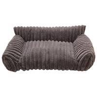 Lit pour animaux de compagnie au design de luxe en hiver lit pour animaux de compagnie en peluche imperméable de haute qualité motif solide Style moderne chaud et confortable lit pour chien chat