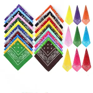 Multi Color Paisley Cotton Bandana Custom Printed Neckerchief