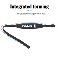 Sangle de sécurité pour bâton de ski en nylon et polyester, personnalisée, pour sports d'hiver, avec corde de sécurité, OEM, en prévente, modèle Bowl Belt Light