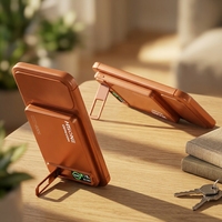 LC1C2 2x Cargador de Teléfono 10000mAh o 1x 5000mAh, Banco de Energía Magnético Inalámbrico 20W PD con Correa y Protección NTC Contra Cortocircuitos