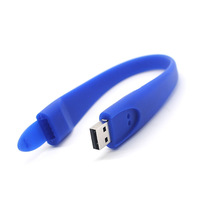 Gelang karet USB Flash Drive 32GB, gelang karet USB Flash Drive silikon murah MOQ rendah
