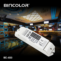 Controlador LED RGB DMX de 3 Canales Bincolor BC-833 12v 24v, Modo Maestro-Esclavo, Decodificador RGB DMX512