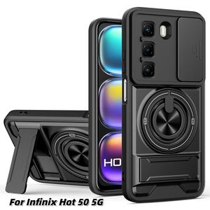 כיסויים לטלפון נייד עם מעמד טבעת עבור Infinix Hot 60 50 Pro+ Note 50 Pro+ <span class=keywords><strong>Smart</strong></span> 10 Camon 40 Pro Pop 10C, עמידים בפני זעזועים - Product Image 1